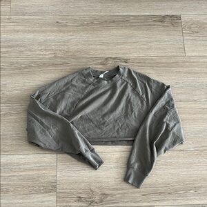 Alo Yoga Green Cropped Sweatshirt